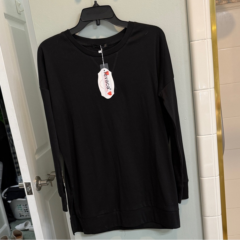 Elevated Black Women's Tunic Top